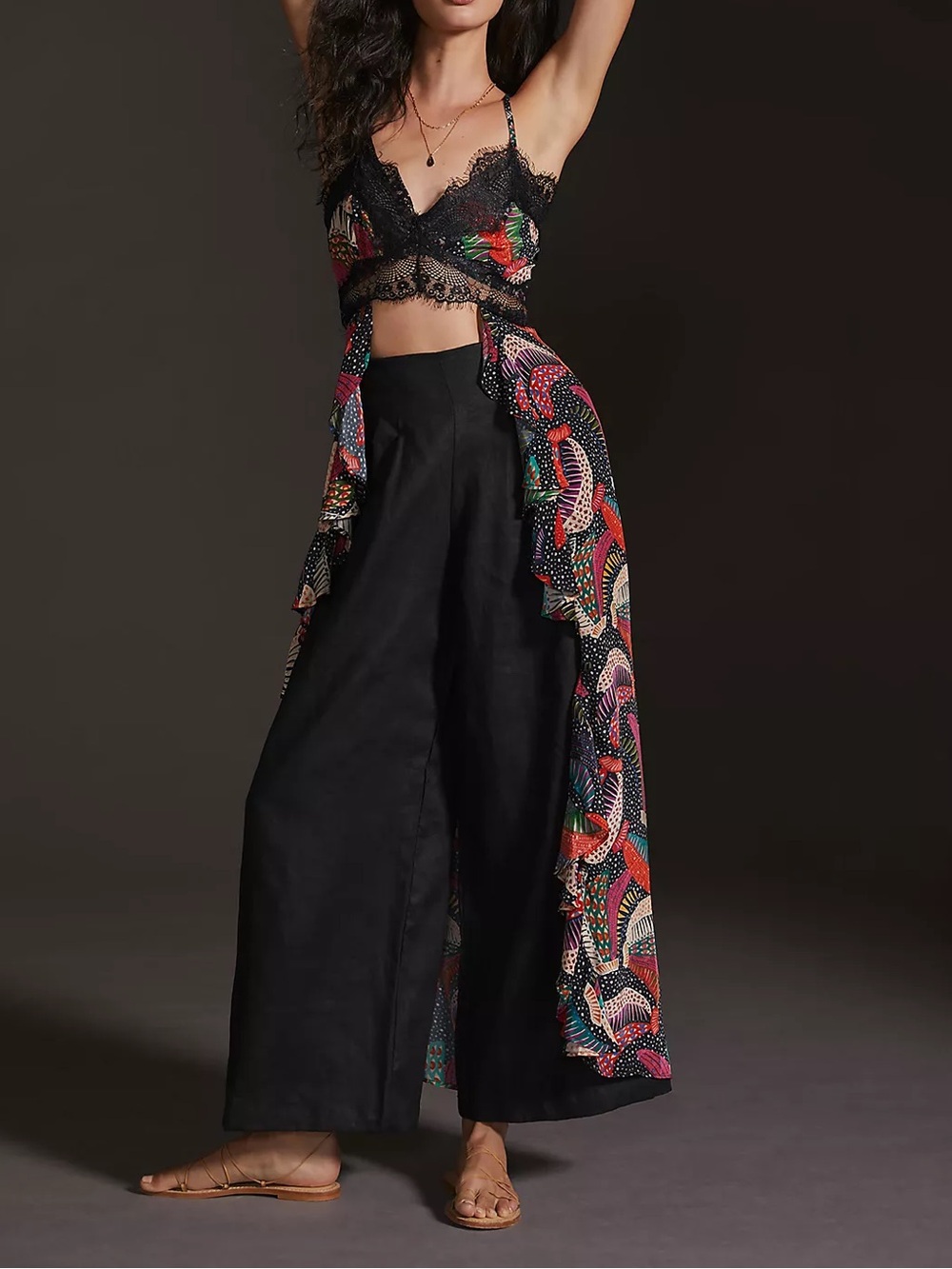 Farm Rio for Anthropologie - RARE Long Lace Cami